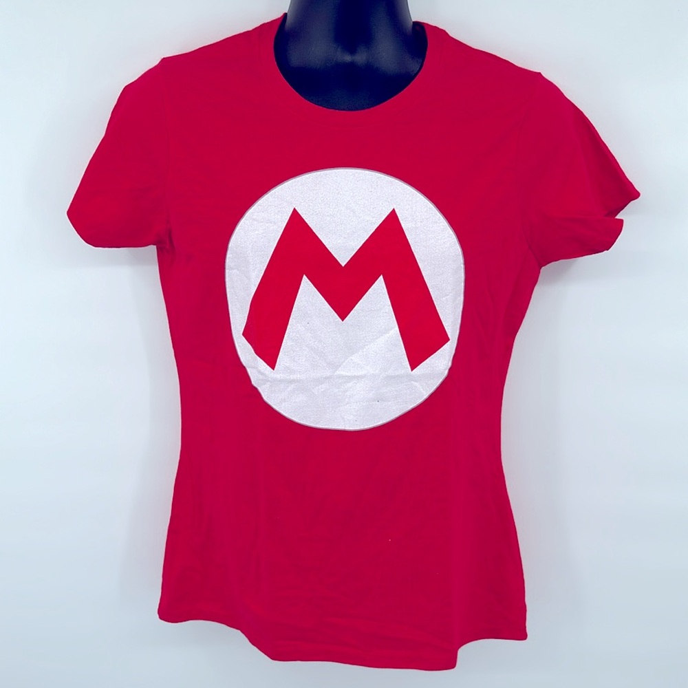 NWT Nintendo Mario Tee- Sz M, Red/White